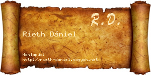 Rieth Dániel névjegykártya